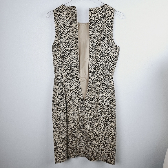 J. Crew Animal Print Sleeveless Sheath Dress, size 0 - Picture 3 of 14